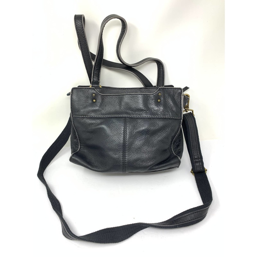 The Sak Women's Crossbody Shoulder Bag Adjustable Strap Leather Black